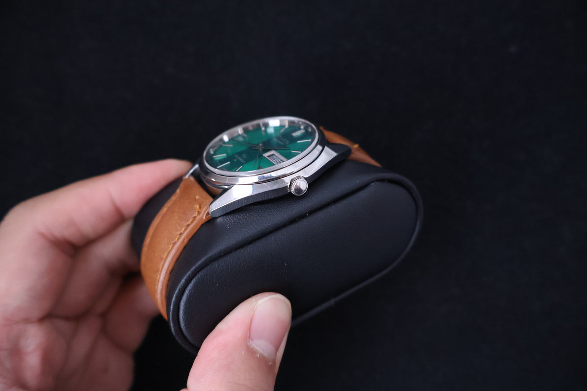 (SERVICED) Rare Vintage 1972 Seiko Lord Matic Green Dial 25 Jewels 5606-7190
