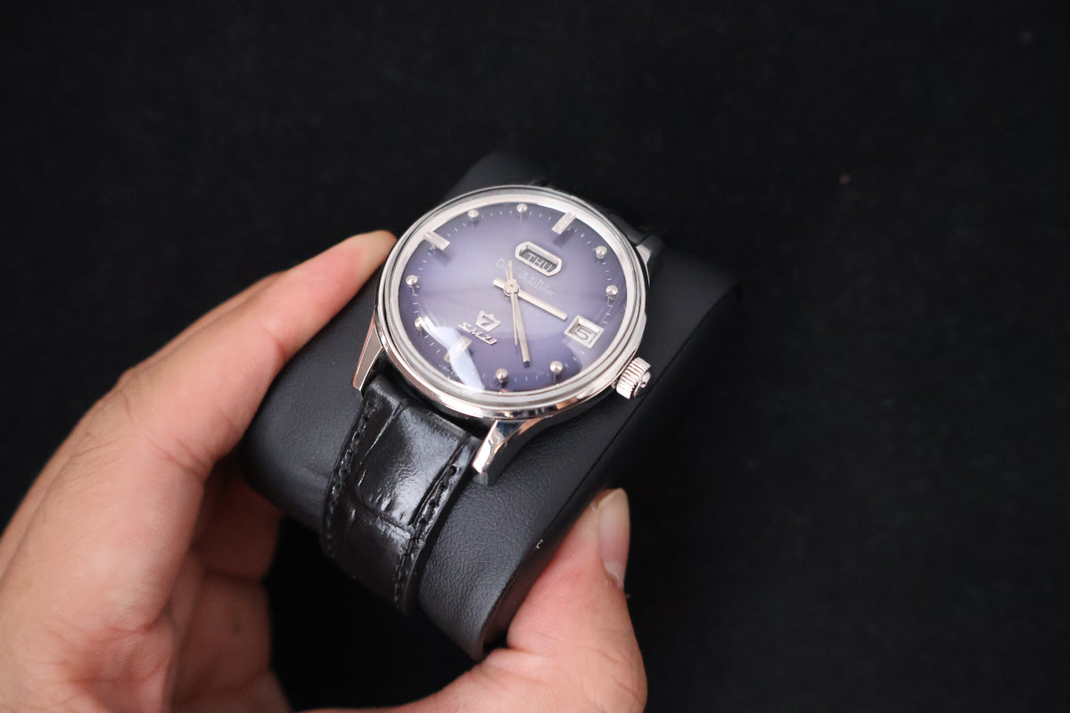 (SERVICED) Rare Vintage 1965 Citizen Auto Dater SM23 Purple Dial - AUSS 1401-Y