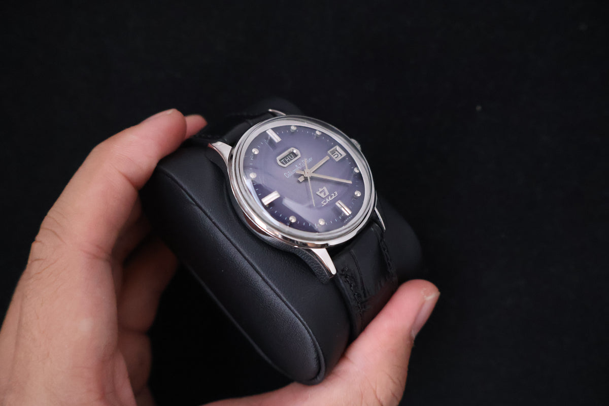 (SERVICED) Rare Vintage 1965 Citizen Auto Dater SM23 Purple Dial - AUSS 1401-Y