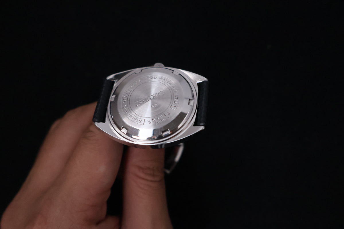 (SERVICED) Rare Vintage 1973 Seiko Lord Matic LM Blue Faceted 23 Jewels 5606-7230