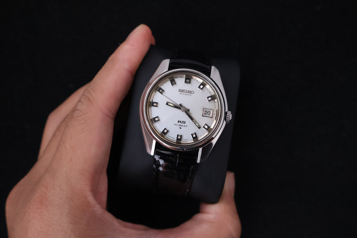 (SERVICED) Rare Vintage 1974 Seiko King Seiko 56KS Hi-Beat Gold Medallion 25 Jewels 5625-7000