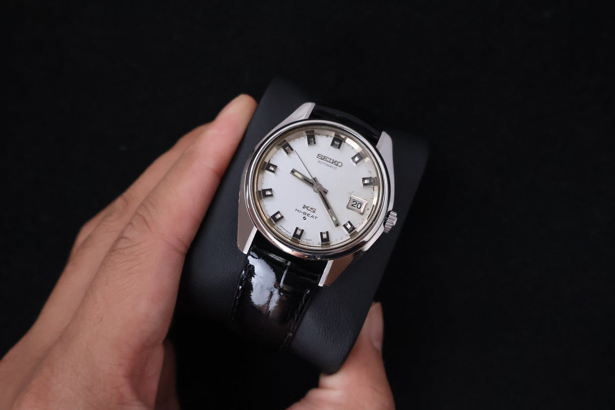 (SERVICED) Rare Vintage 1974 Seiko King Seiko 56KS Hi-Beat Gold Medallion 25 Jewels 5625-7000