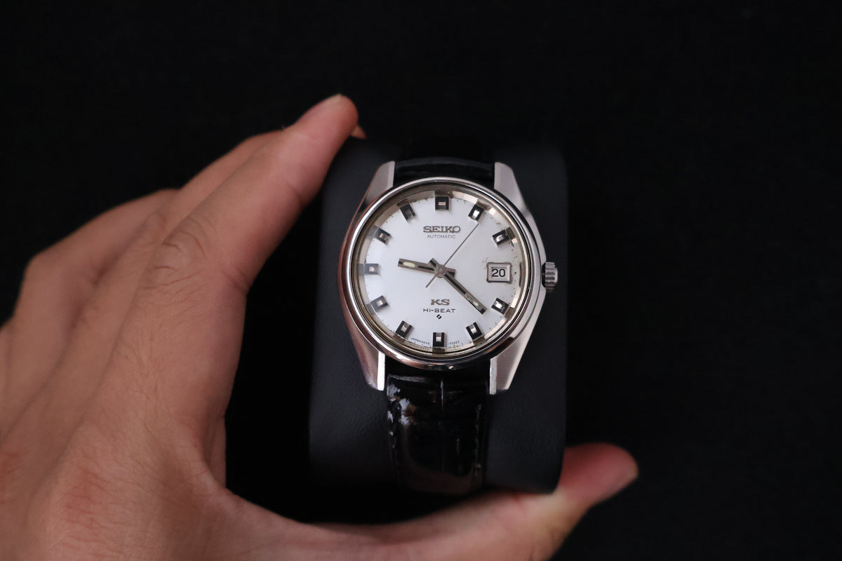 (SERVICED) Rare Vintage 1974 Seiko King Seiko 56KS Hi-Beat Gold Medallion 25 Jewels 5625-7000
