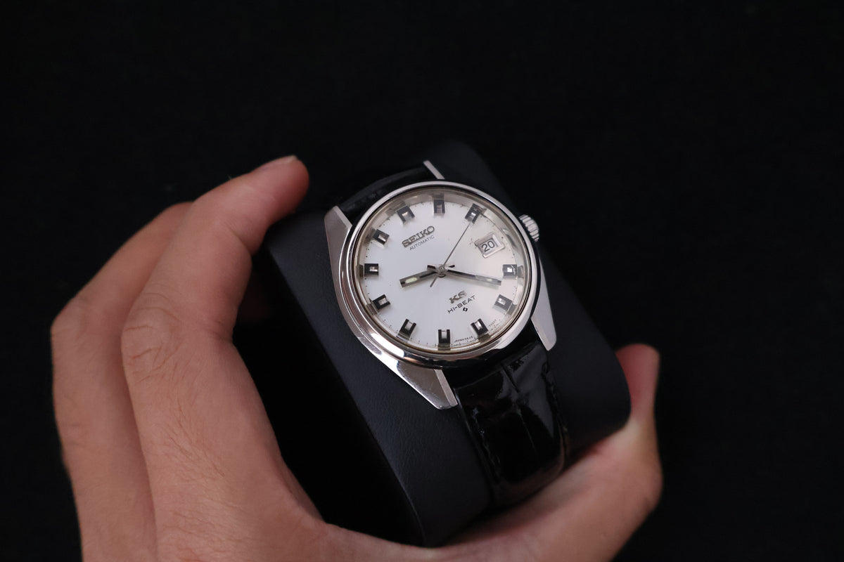 (SERVICED) Rare Vintage 1974 Seiko King Seiko 56KS Hi-Beat Gold Medallion 25 Jewels 5625-7000