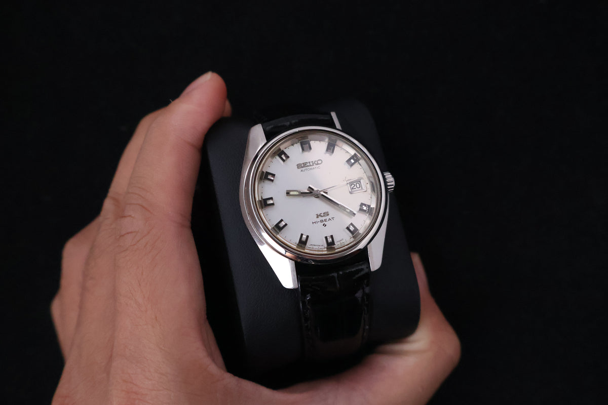 (SERVICED) Rare Vintage 1974 Seiko King Seiko 56KS Hi-Beat Gold Medallion 25 Jewels 5625-7000
