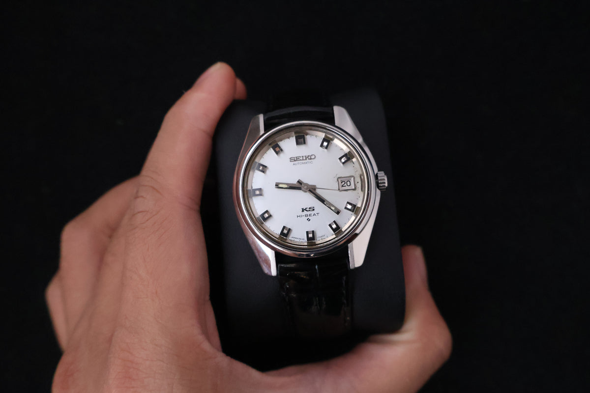 (SERVICED) Rare Vintage 1974 Seiko King Seiko 56KS Hi-Beat Gold Medallion 25 Jewels 5625-7000