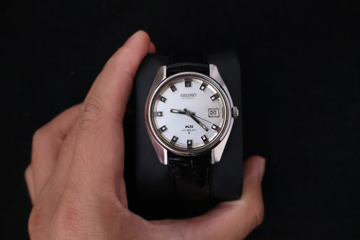 (SERVICED) Rare Vintage 1974 Seiko King Seiko 56KS Hi-Beat Gold Medallion 25 Jewels 5625-7000