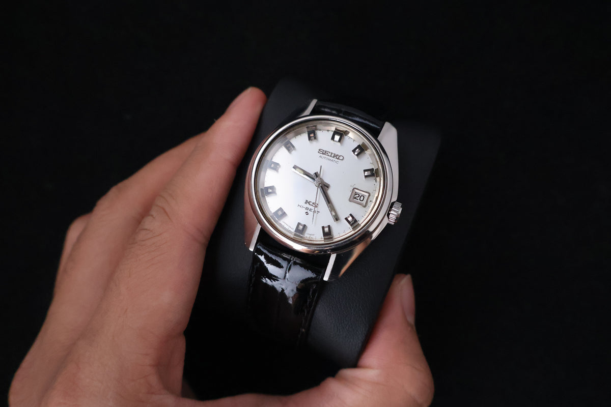 (SERVICED) Rare Vintage 1974 Seiko King Seiko 56KS Hi-Beat Gold Medallion 25 Jewels 5625-7000