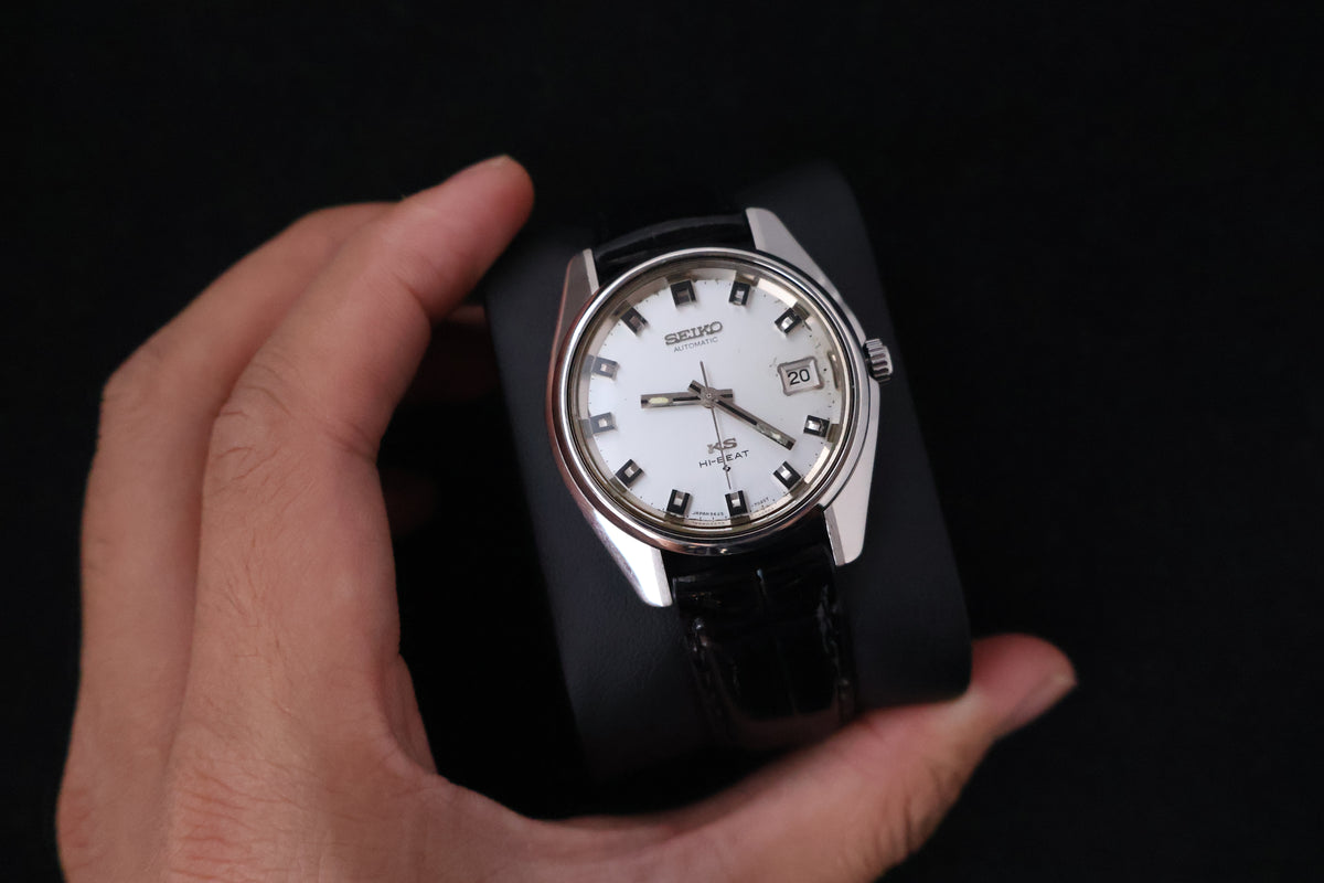 (SERVICED) Rare Vintage 1974 Seiko King Seiko 56KS Hi-Beat Gold Medallion 25 Jewels 5625-7000