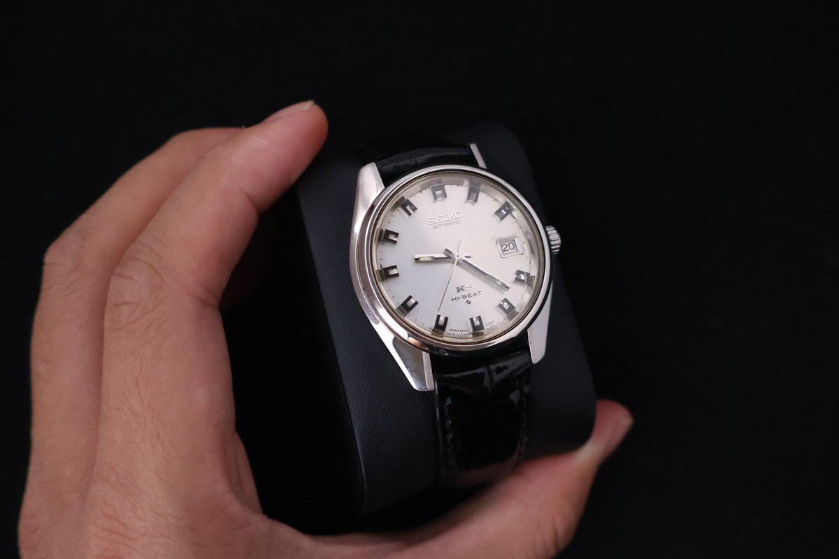 (SERVICED) Rare Vintage 1974 Seiko King Seiko 56KS Hi-Beat Gold Medallion 25 Jewels 5625-7000