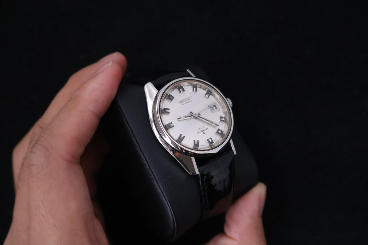 (SERVICED) Rare Vintage 1974 Seiko King Seiko 56KS Hi-Beat Gold Medallion 25 Jewels 5625-7000