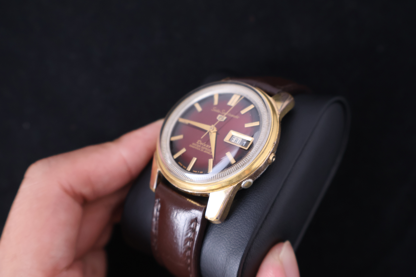 (SERVICED) Rare Vintage 1964 Seiko Sportsmatic 5 Deluxe EGP 23 Jewels 7606-7991