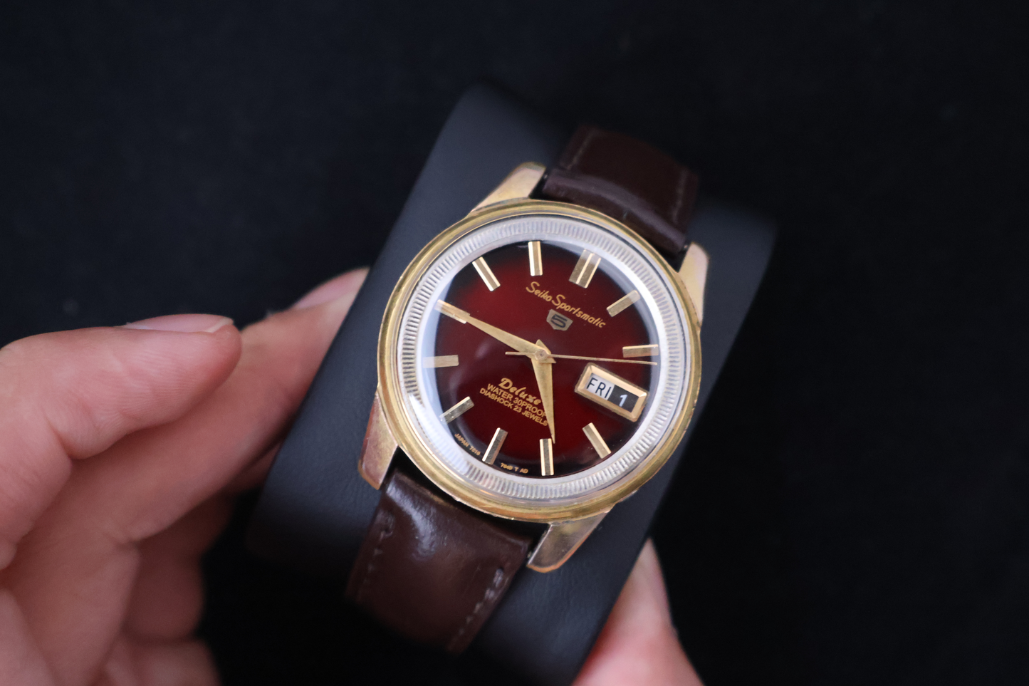 (SERVICED) Rare Vintage 1964 Seiko Sportsmatic 5 Deluxe EGP 23 Jewels 7606-7991