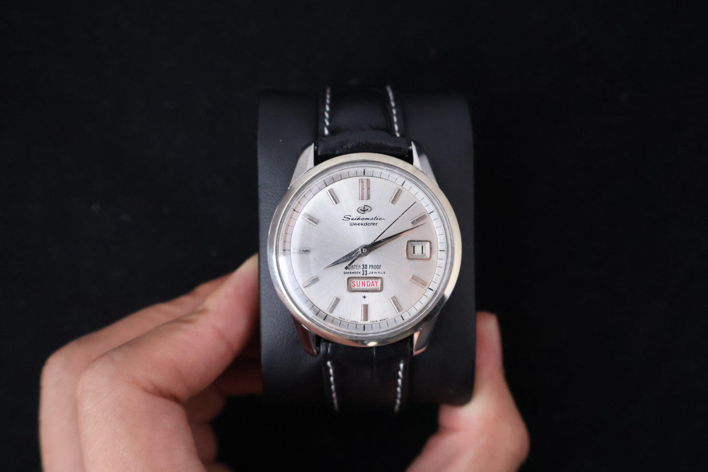 (SERVICED) Rare Vintage 1964 Seiko Seikomatic J13080 Weekdater 33 Jewels