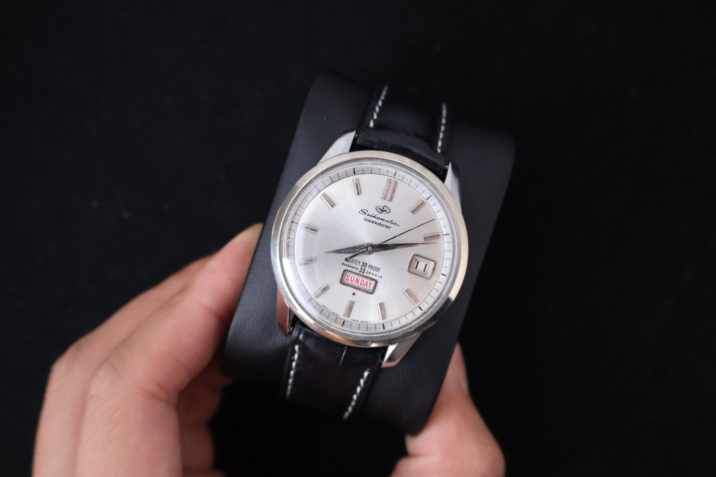 (SERVICED) Rare Vintage 1964 Seiko Seikomatic J13080 Weekdater 33 Jewels