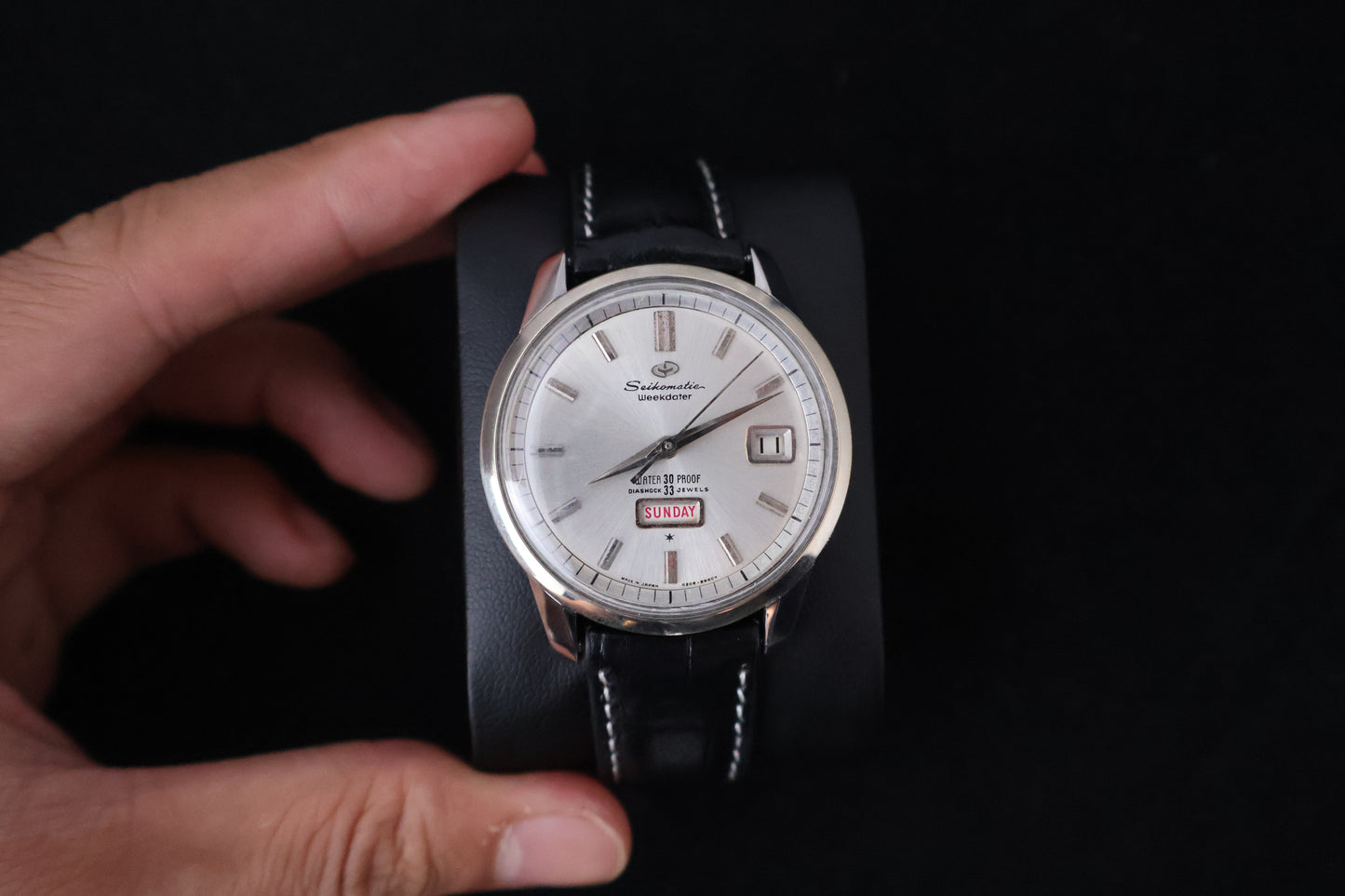 (SERVICED) Rare Vintage 1964 Seiko Seikomatic J13080 Weekdater 33 Jewels