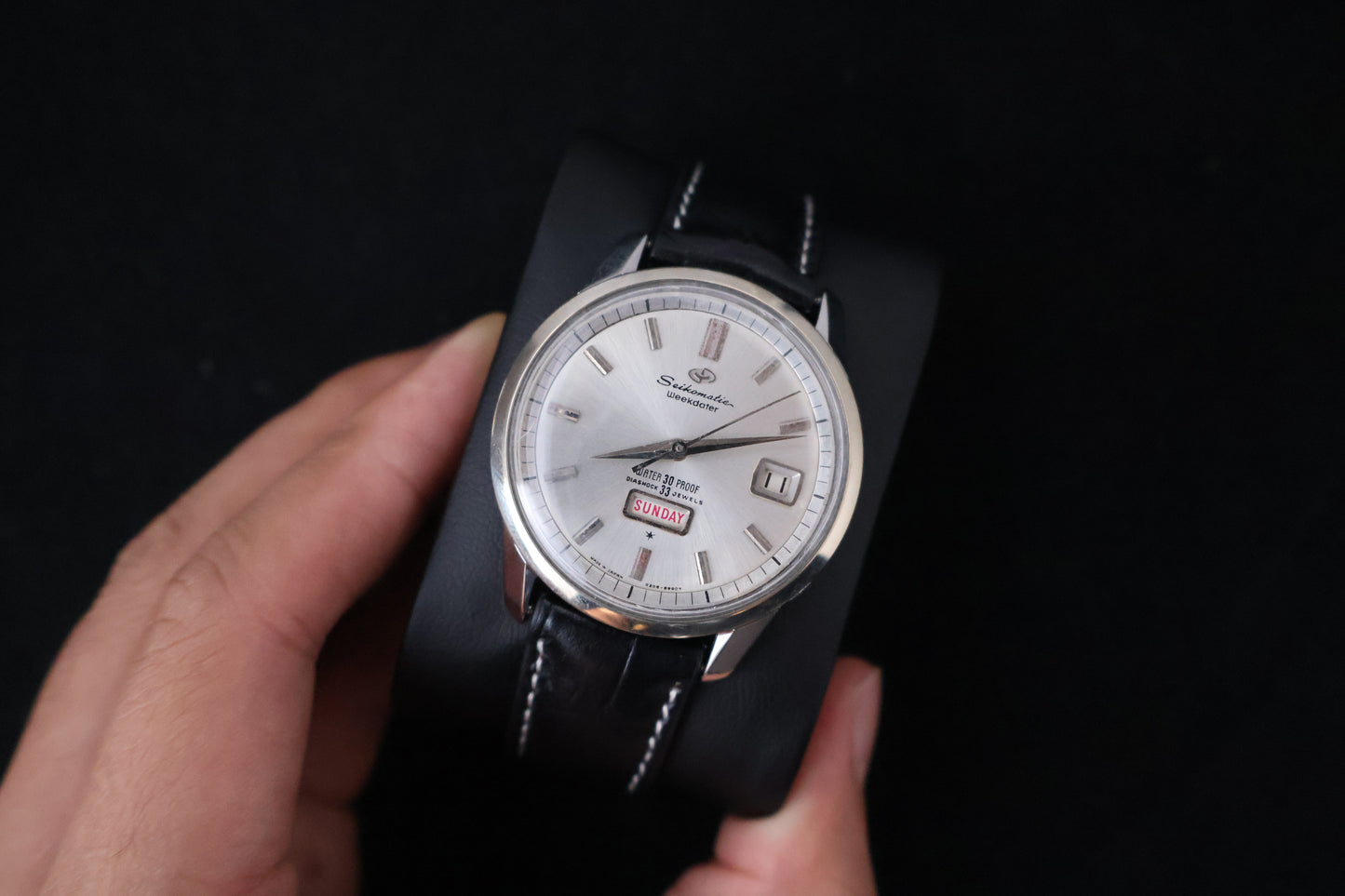 (SERVICED) Rare Vintage 1964 Seiko Seikomatic J13080 Weekdater 33 Jewels