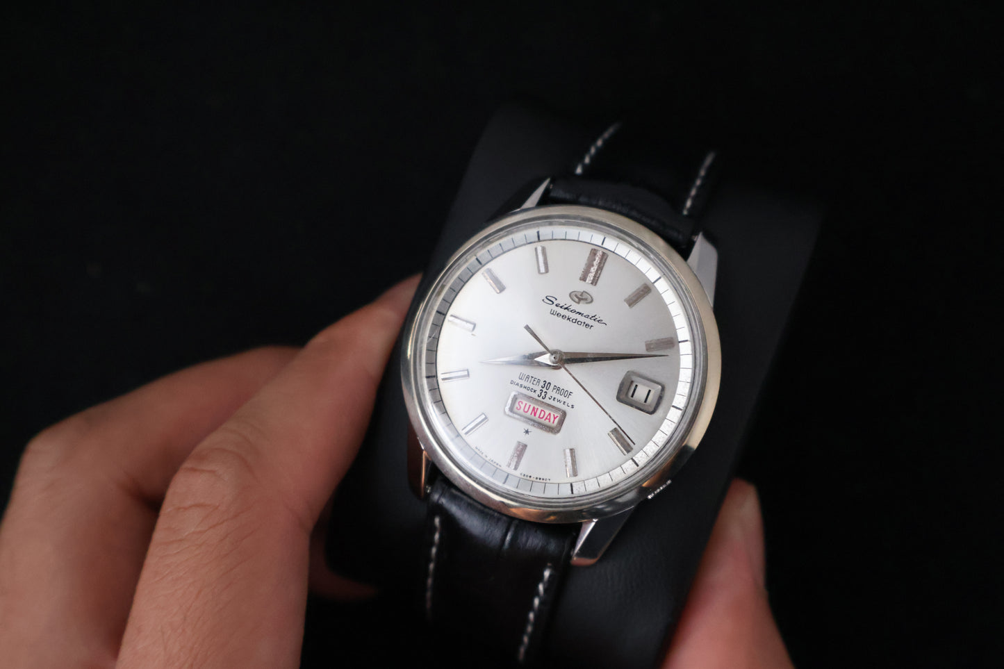 (SERVICED) Rare Vintage 1964 Seiko Seikomatic J13080 Weekdater 33 Jewels