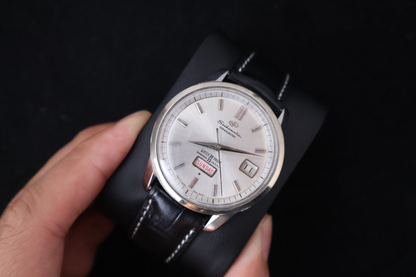 (SERVICED) Rare Vintage 1964 Seiko Seikomatic J13080 Weekdater 33 Jewels