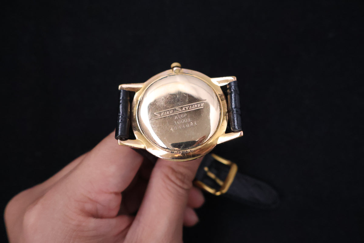 (SERVICED) Rare Vintage 1964 Seiko Skyliner EGP Gold Plated 21 Jewels - 16001