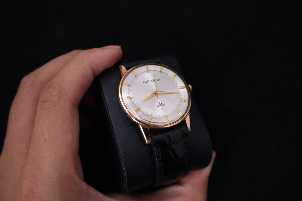 (SERVICED) Rare Vintage 1964 Seiko Skyliner EGP Gold Plated 21 Jewels - 16001