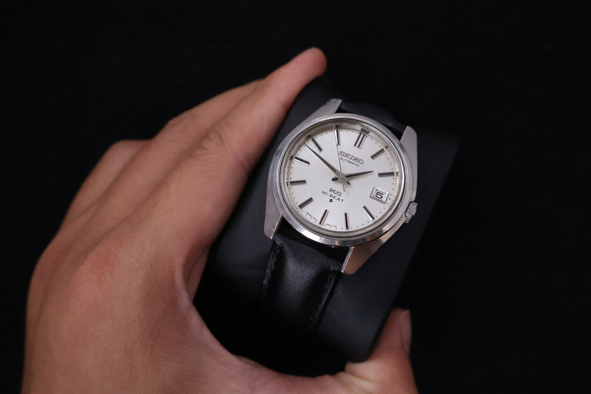 (SERVICED) Rare Vintage 1968 Seiko King Seiko 56KS Hi-Beat Gold Medallion 25 Jewels 5625-7000