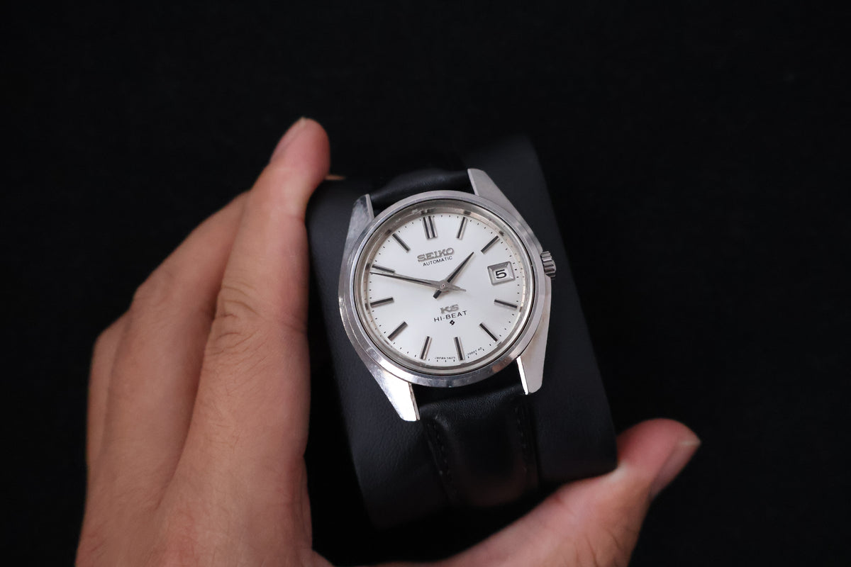 (SERVICED) Rare Vintage 1968 Seiko King Seiko 56KS Hi-Beat Gold Medallion 25 Jewels 5625-7000