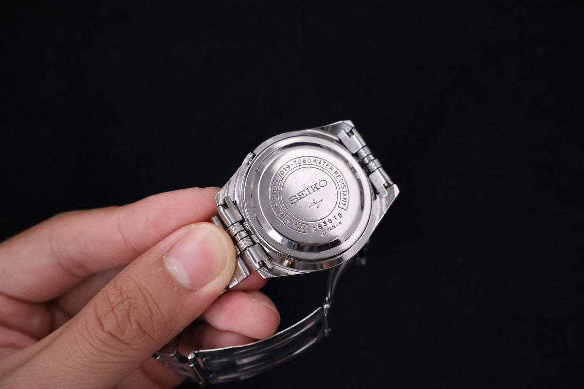 (SERVICED) Rare Vintage 1972 Seiko Actus Silver Sunburst 21 Jewels 7019-7060