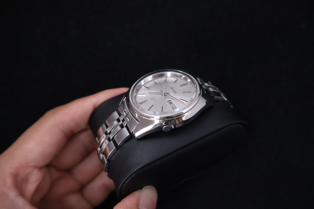 (SERVICED) Rare Vintage 1972 Seiko Actus Silver Sunburst 21 Jewels 7019-7060