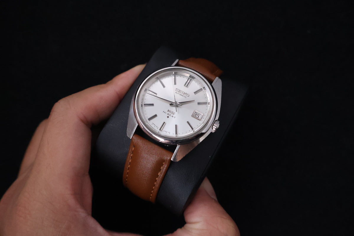 (SERVICED) Rare Vintage 1969 Seiko King Seiko 56KS Hi-Beat Gold Medallion 25 Jewels 5625-7000