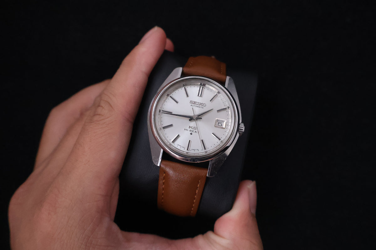 (SERVICED) Rare Vintage 1969 Seiko King Seiko 56KS Hi-Beat Gold Medallion 25 Jewels 5625-7000
