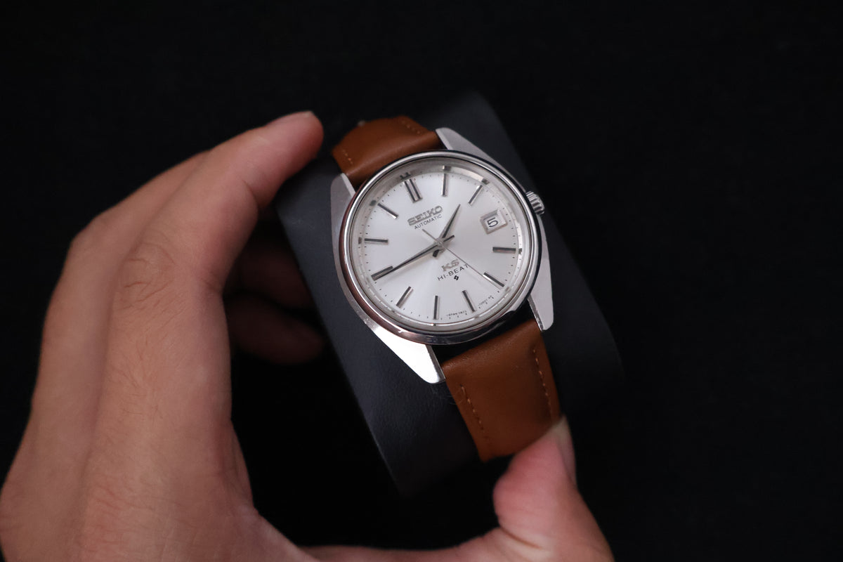 (SERVICED) Rare Vintage 1969 Seiko King Seiko 56KS Hi-Beat Gold Medallion 25 Jewels 5625-7000