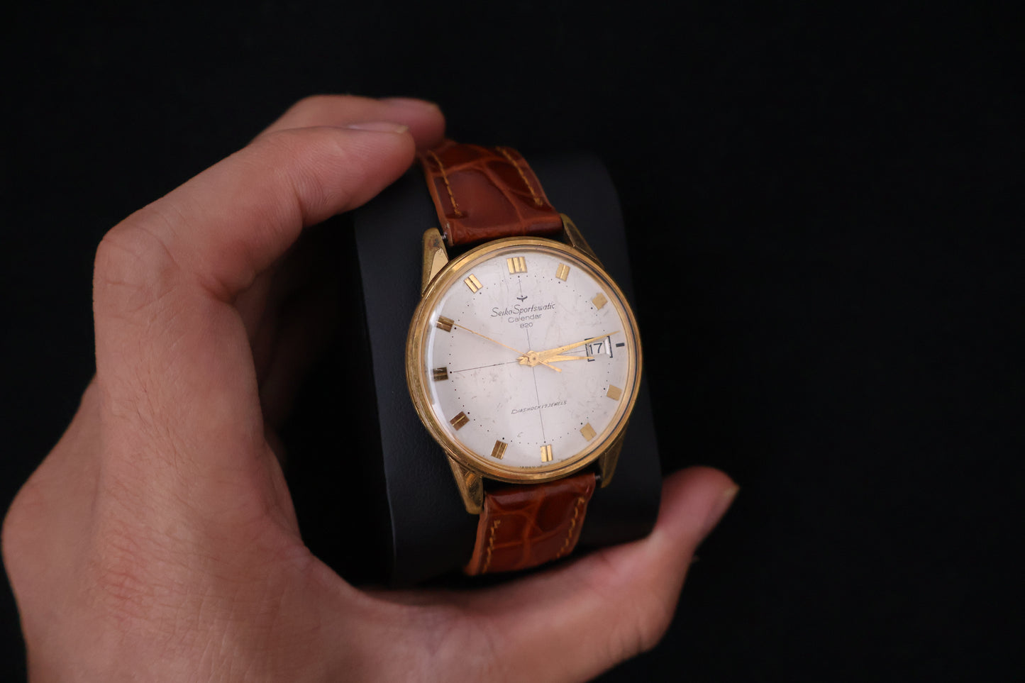 (SERVICED) Vintage 1964 Seiko Sportsmatic Calendar 820 EGP 17 Jewels