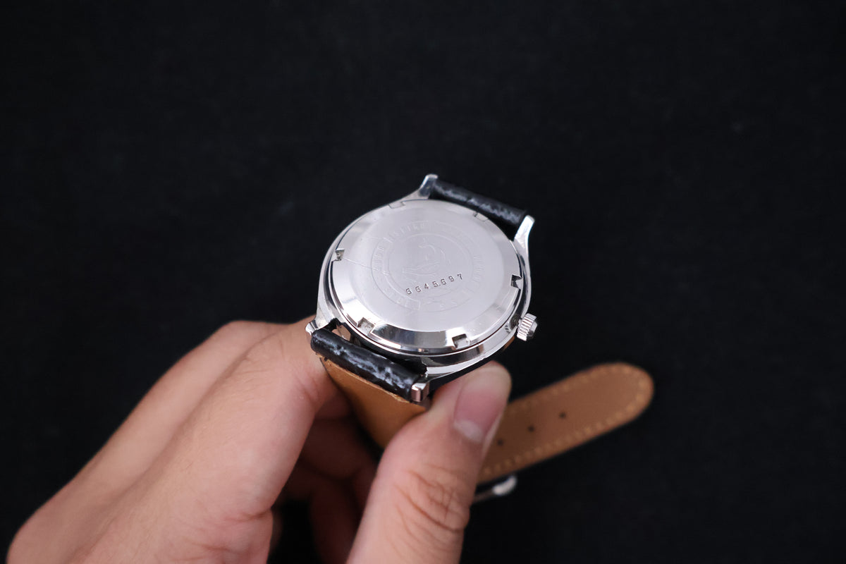 (SERVICED) Rare Vintage 1966 Seiko Seikomatic-R Silver Sunburst 30 Jewels 8346-8000