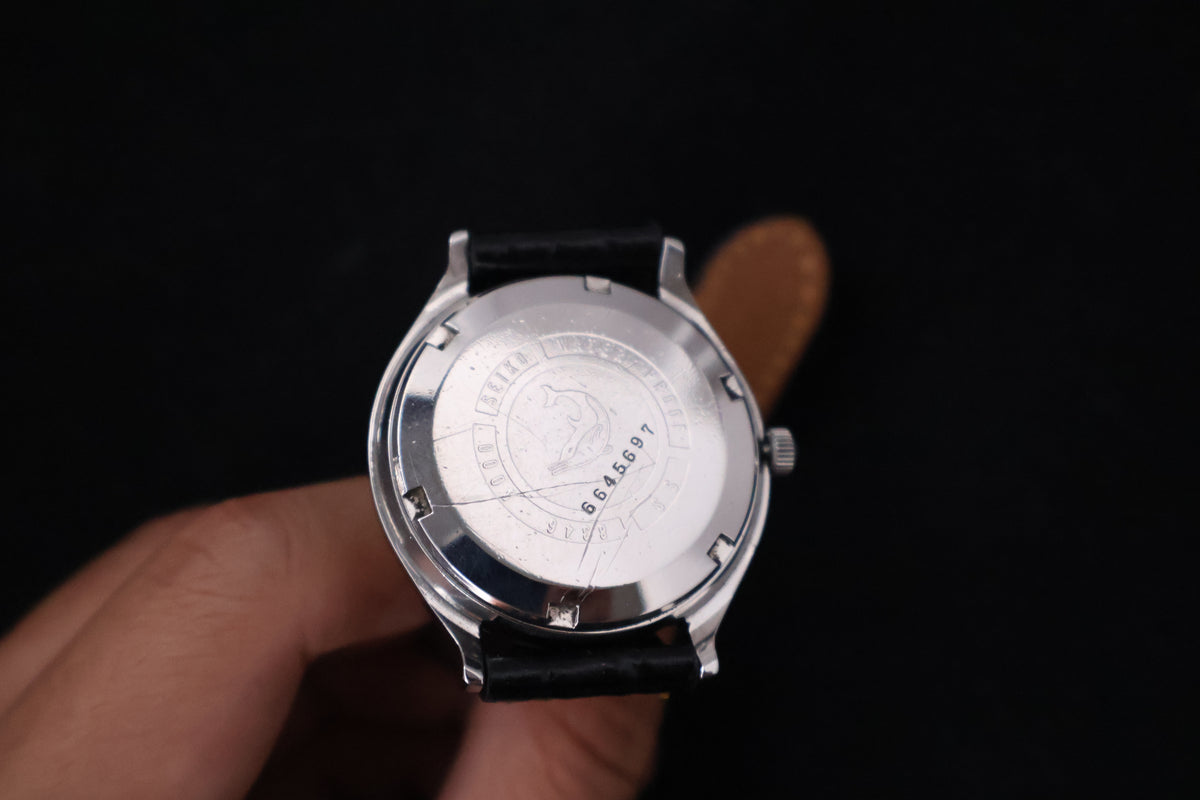 (SERVICED) Rare Vintage 1966 Seiko Seikomatic-R Silver Sunburst 30 Jewels 8346-8000