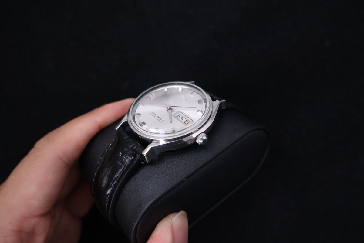 (SERVICED) Rare Vintage 1966 Seiko Seikomatic-R Silver Sunburst 30 Jewels 8346-8000
