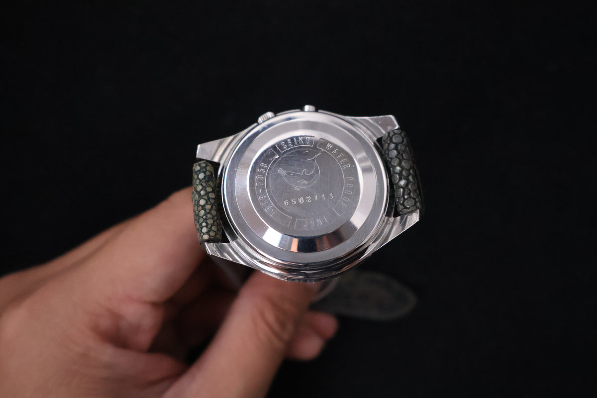 (SERVICED) Rare Vintage 1966 Seiko 5 Sportsmatic Deluxe Fluted Bezel 25 Jewels 7619-7050