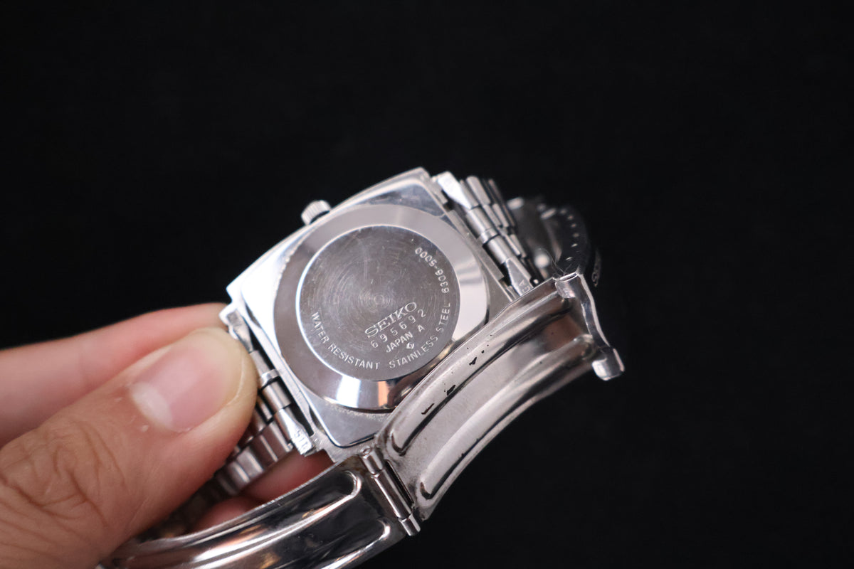 (SERVICED) Rare Vintage 1976 Seiko Actus SS Silver Dial 21 Jewels 6306-5000
