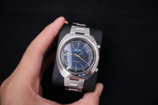 (SERVICED) Rare Vintage 1971 Seiko 5 Sports Speed-Timer Flyback JDM 21 Jewels 7017-6040