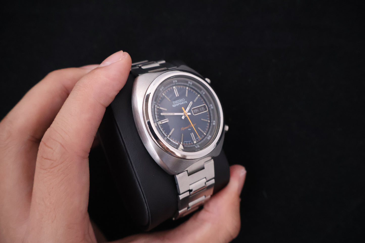 (SERVICED) Rare Vintage 1971 Seiko 5 Sports Speed-Timer Flyback JDM 21 Jewels 7017-6040