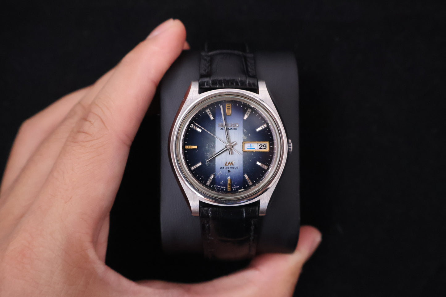 (SERVICED) Rare Vintage 1974 Seiko Lord Matic Blue Dial 23 Jewels 5606-7072