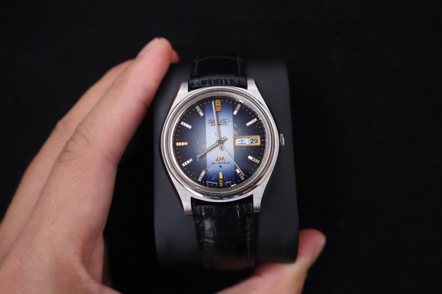 (SERVICED) Rare Vintage 1974 Seiko Lord Matic Blue Dial 23 Jewels 5606-7072
