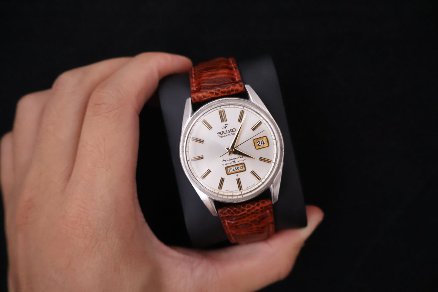 (SERVICED) Rare Vintage 1965 Seiko Seikomatic Weekdater 35 Jewels 6218-8970