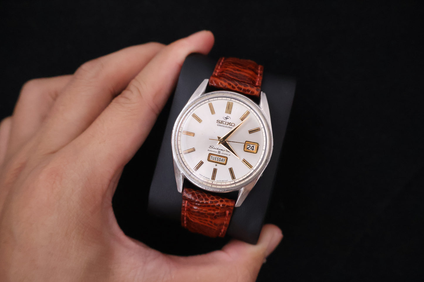 (SERVICED) Rare Vintage 1965 Seiko Seikomatic Weekdater 35 Jewels 6218-8970