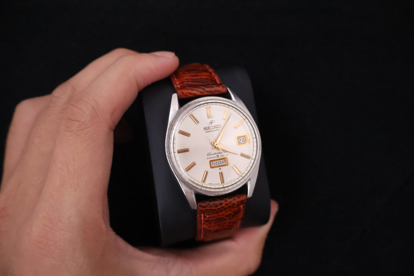(SERVICED) Rare Vintage 1965 Seiko Seikomatic Weekdater 35 Jewels 6218-8970