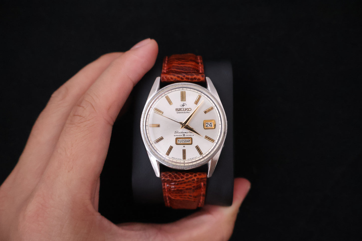 (SERVICED) Rare Vintage 1965 Seiko Seikomatic Weekdater 35 Jewels 6218-8970