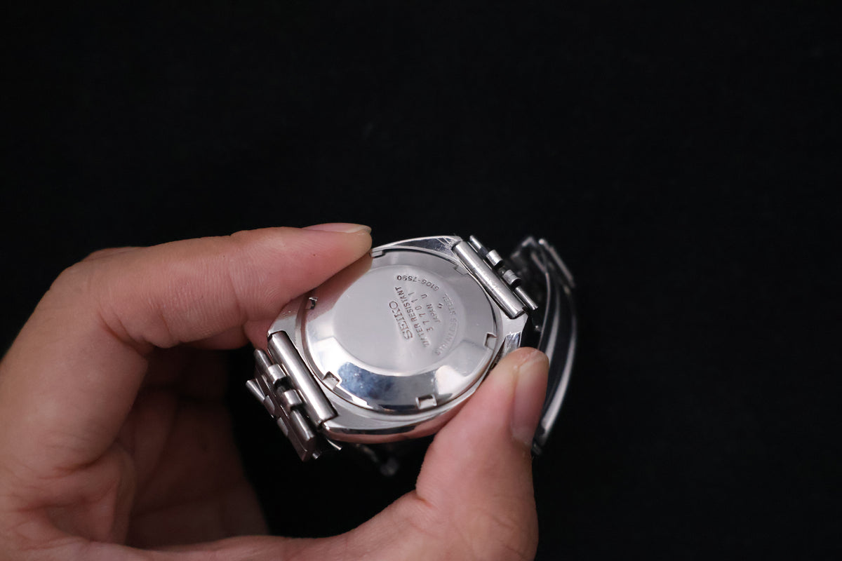 (SERVICED) Rare Vintage 1973 Seiko 5 Actus SS Faceted 23 Jewels 6106-7590