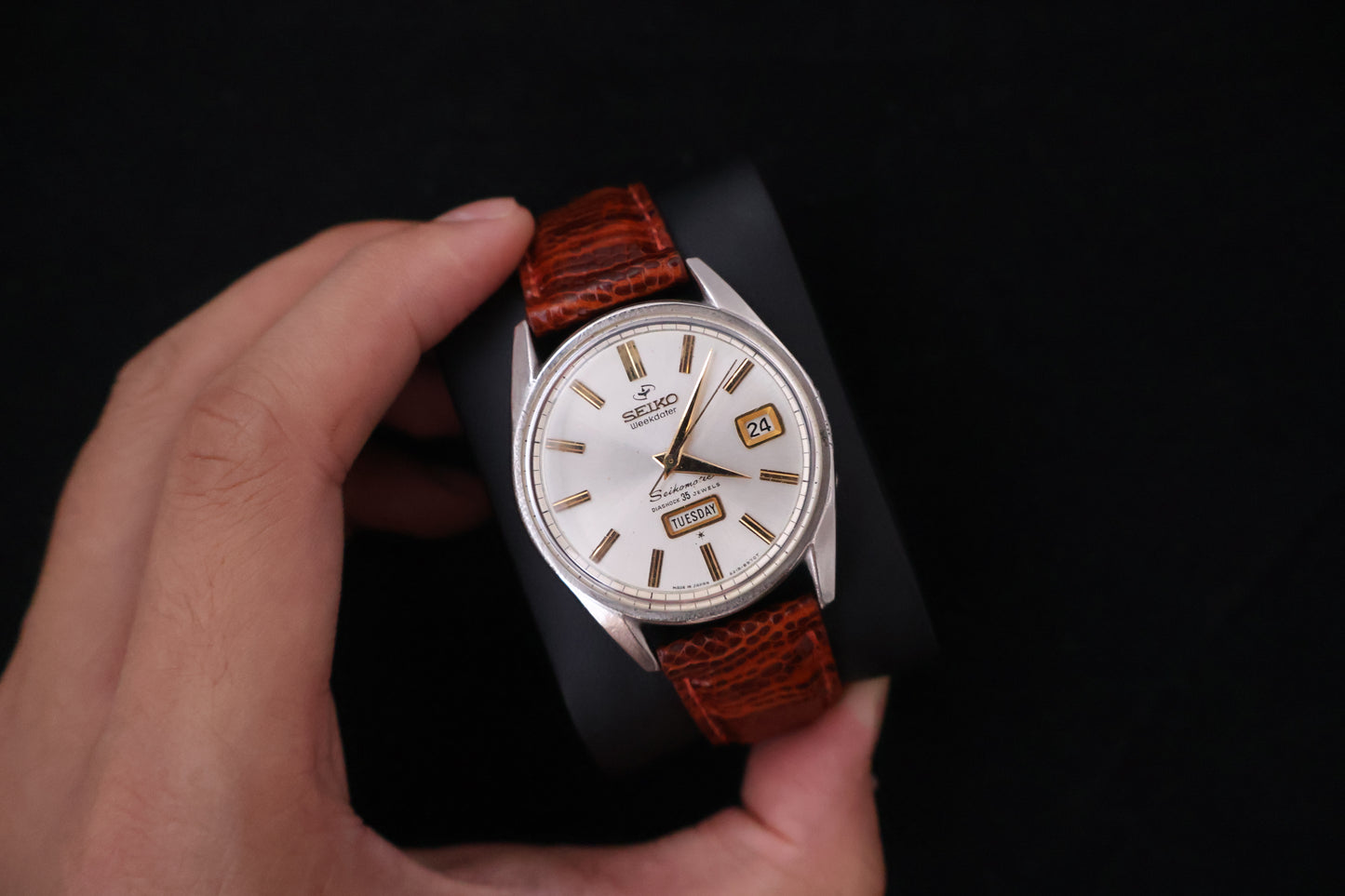 (SERVICED) Rare Vintage 1965 Seiko Seikomatic Weekdater 35 Jewels 6218-8970