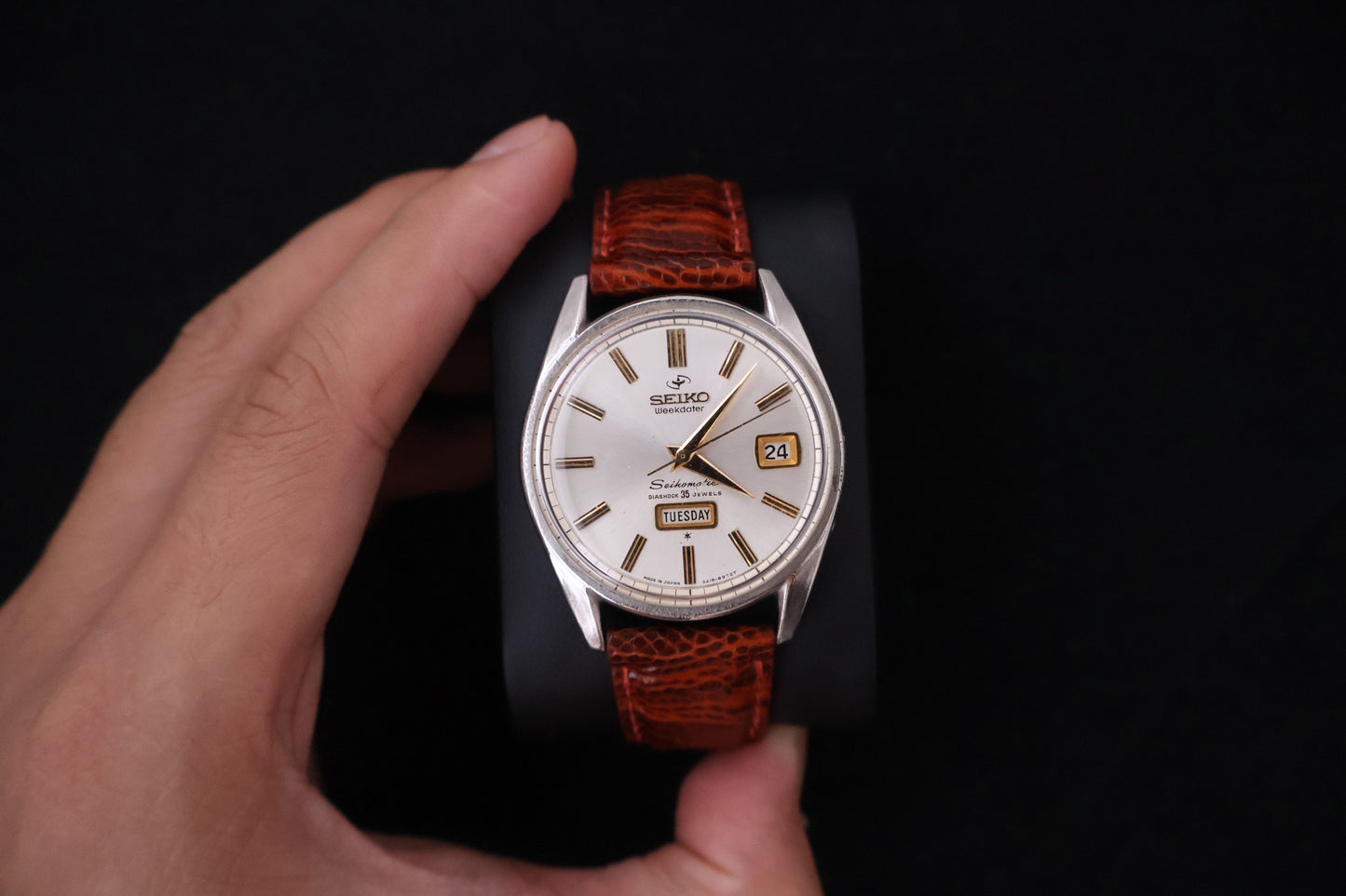 (SERVICED) Rare Vintage 1965 Seiko Seikomatic Weekdater 35 Jewels 6218-8970
