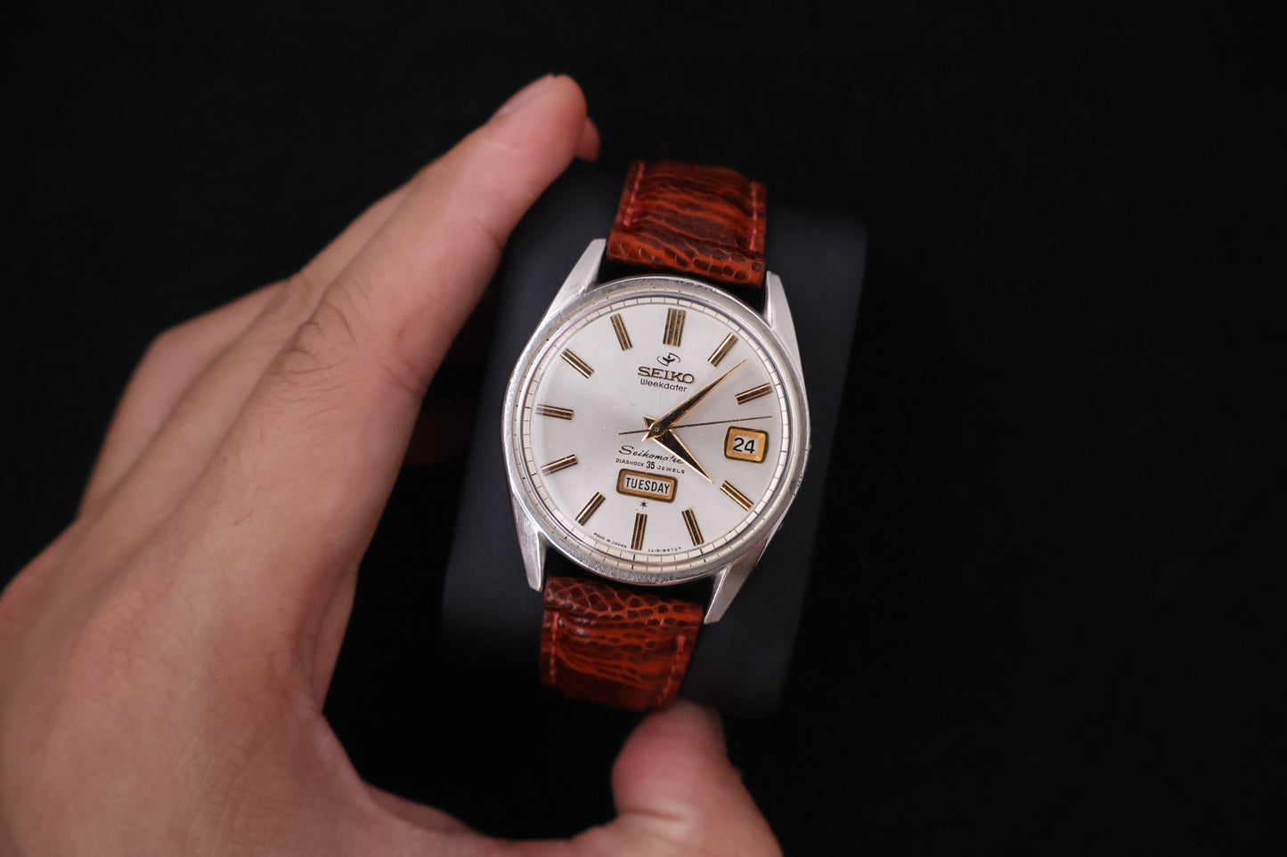 (SERVICED) Rare Vintage 1965 Seiko Seikomatic Weekdater 35 Jewels 6218-8970